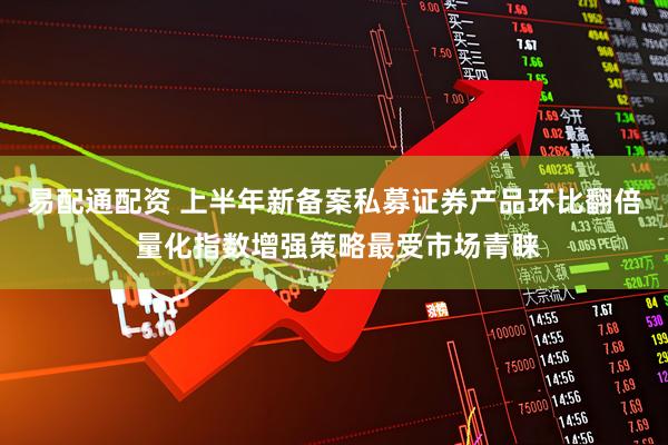 易配通配资 上半年新备案私募证券产品环比翻倍 量化指数增强策略最受市场青睐