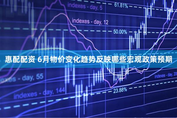 惠配配资 6月物价变化趋势反映哪些宏观政策预期